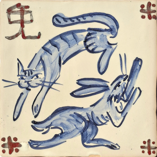 Chinese zodiac - cat and rabbit
