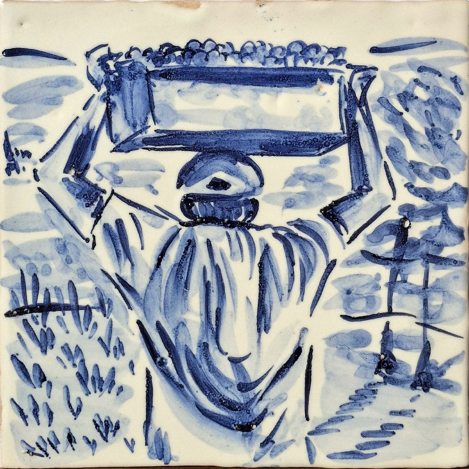 Man with a box of potatoes