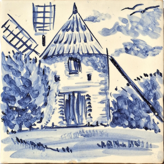 House and windmill